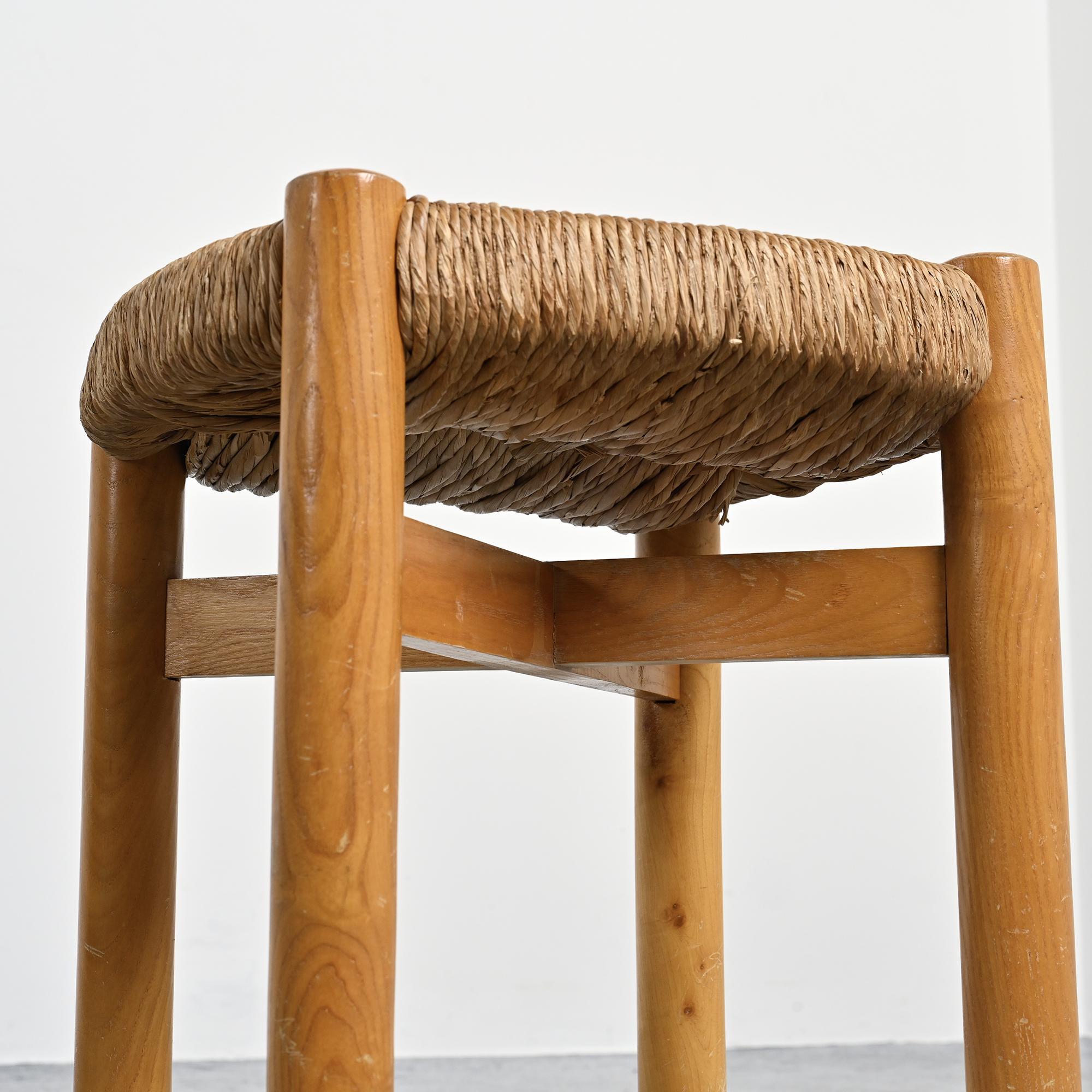 Early Méribel stool by Charlotte Perriand, circa 1955
