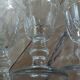 4 thick glass stemmed glasses