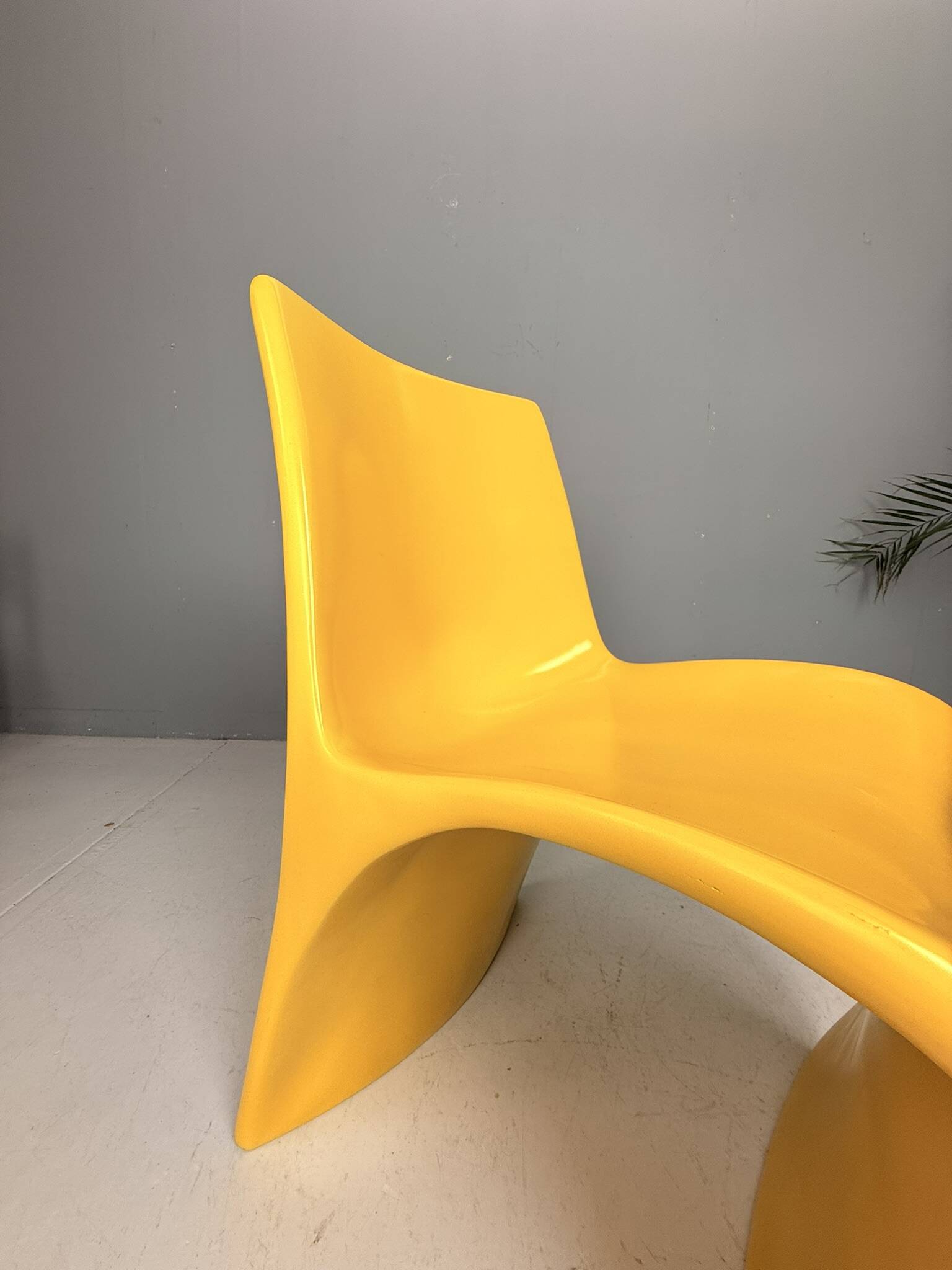 Sculptural Molded Fiberglass Chair, Europe, 1970s