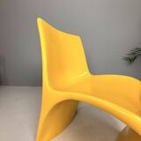 Sculptural Molded Fiberglass Chair, Europe, 1970s