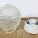 Lustre en porcelaine blanche vintage, années 1970