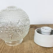 Vintage White Porcelain Ceiling Light, 1970s
