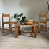 Solid elm coffee table from the 80s