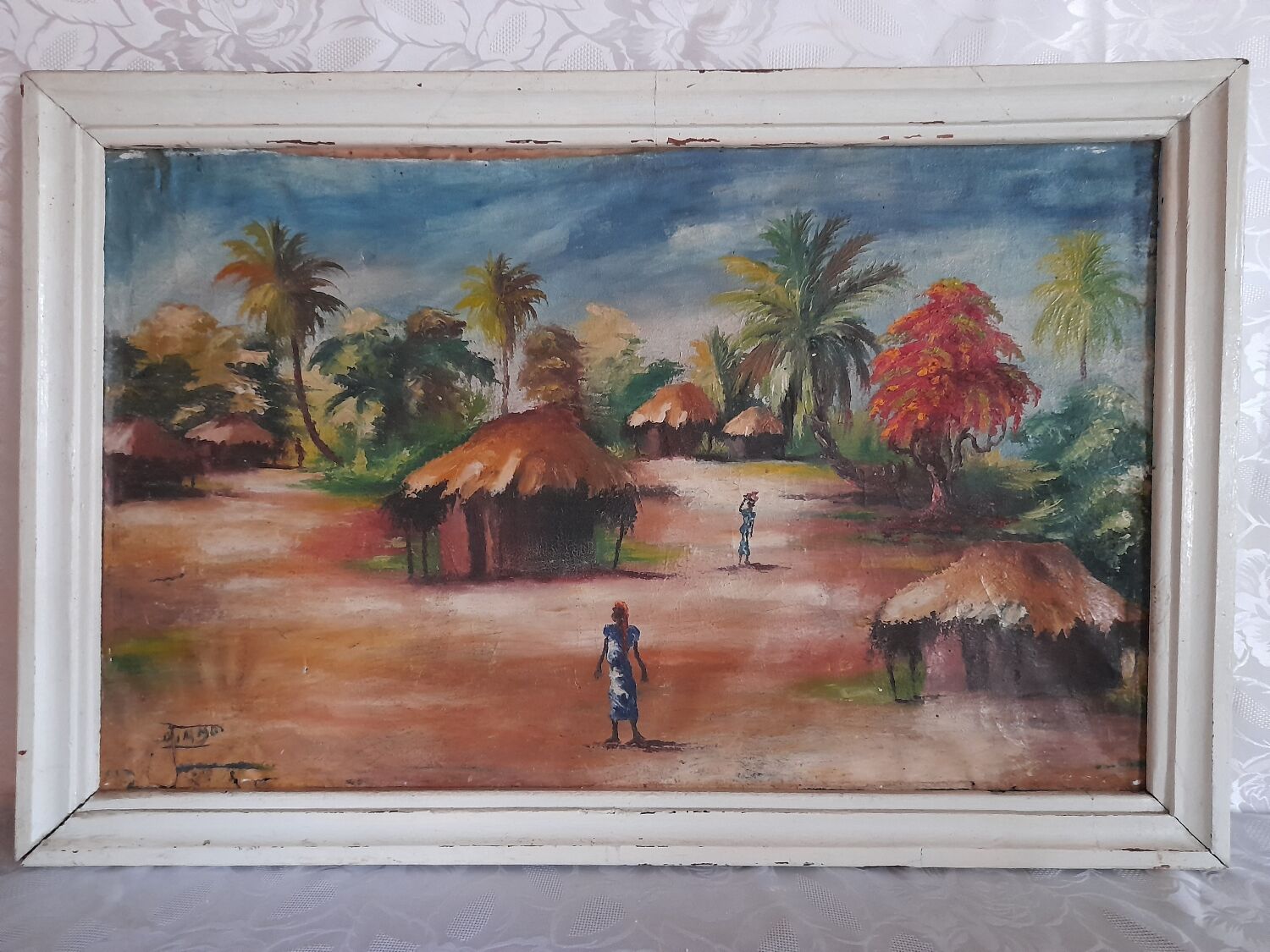 Oil painting signed exotic theme