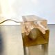 Scandinavian midcentury wall light in crystal and brass