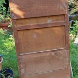 Antique trumeau with romantic decor, oil on canvas, mirror, late 19th and early 20th century