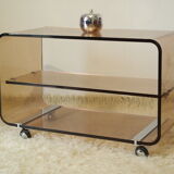 Vintage plexiglas coffee table by Michel Dumas