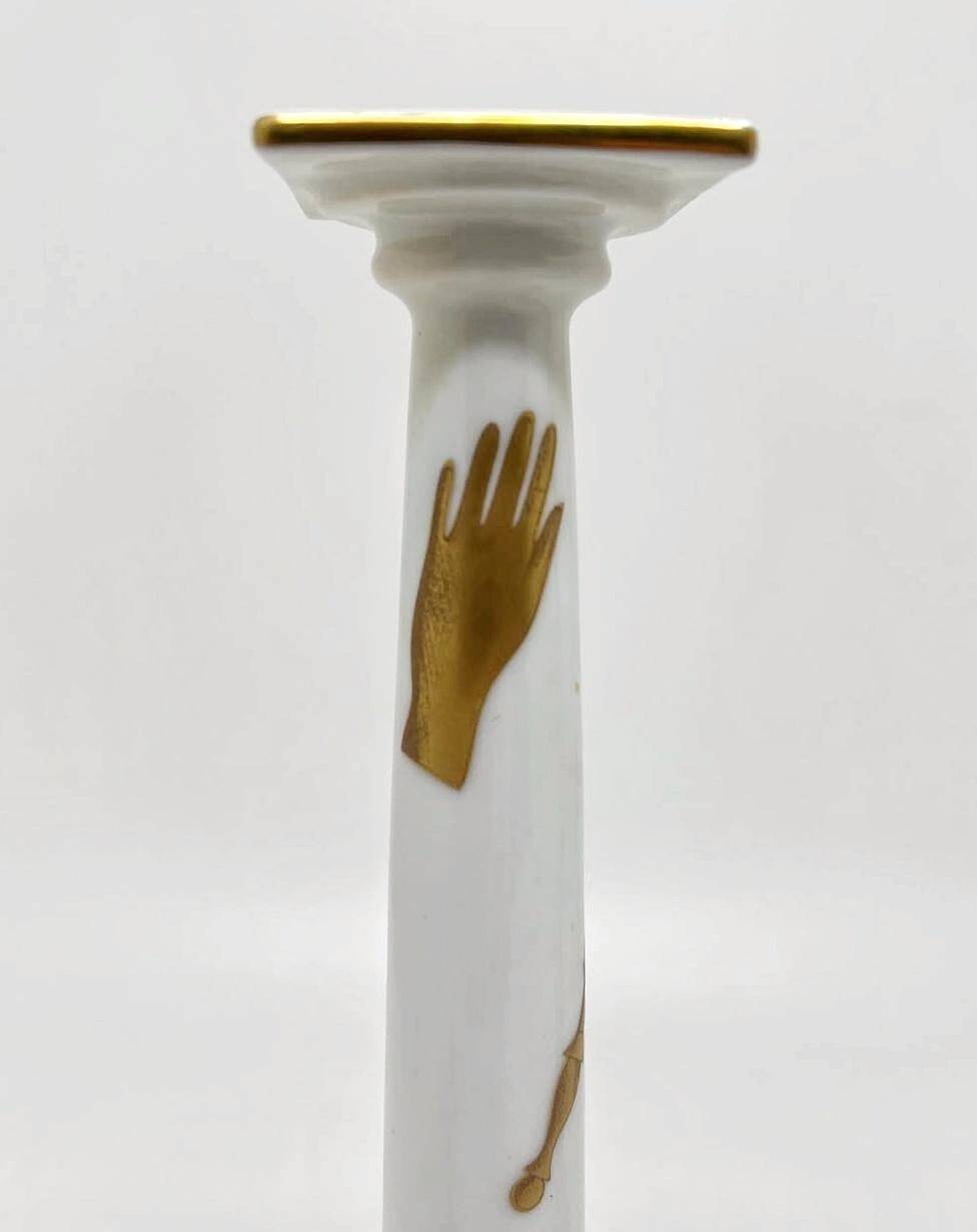 Rare pair of candlesticks designed by Gio Ponti for Ginori.