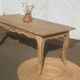 Large antique table in raw solid wood with 2 extensions for 8 to 12 people