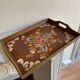 Painted wood tray