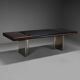 Walnut, Metal and Leather Hans von Klier “Il Ponte” Desk for Skipper, 1970s