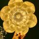 Vintage pendant light in mother-of-pearl and brass