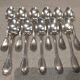 11 silver-plated dessert spoons, OD style, Louis XVI style
