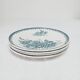 Set of 4 flat plates, iron earth, Société Amandinoise, Margot