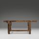 Industrial solid oak Workbench, Belgium ca. 1900