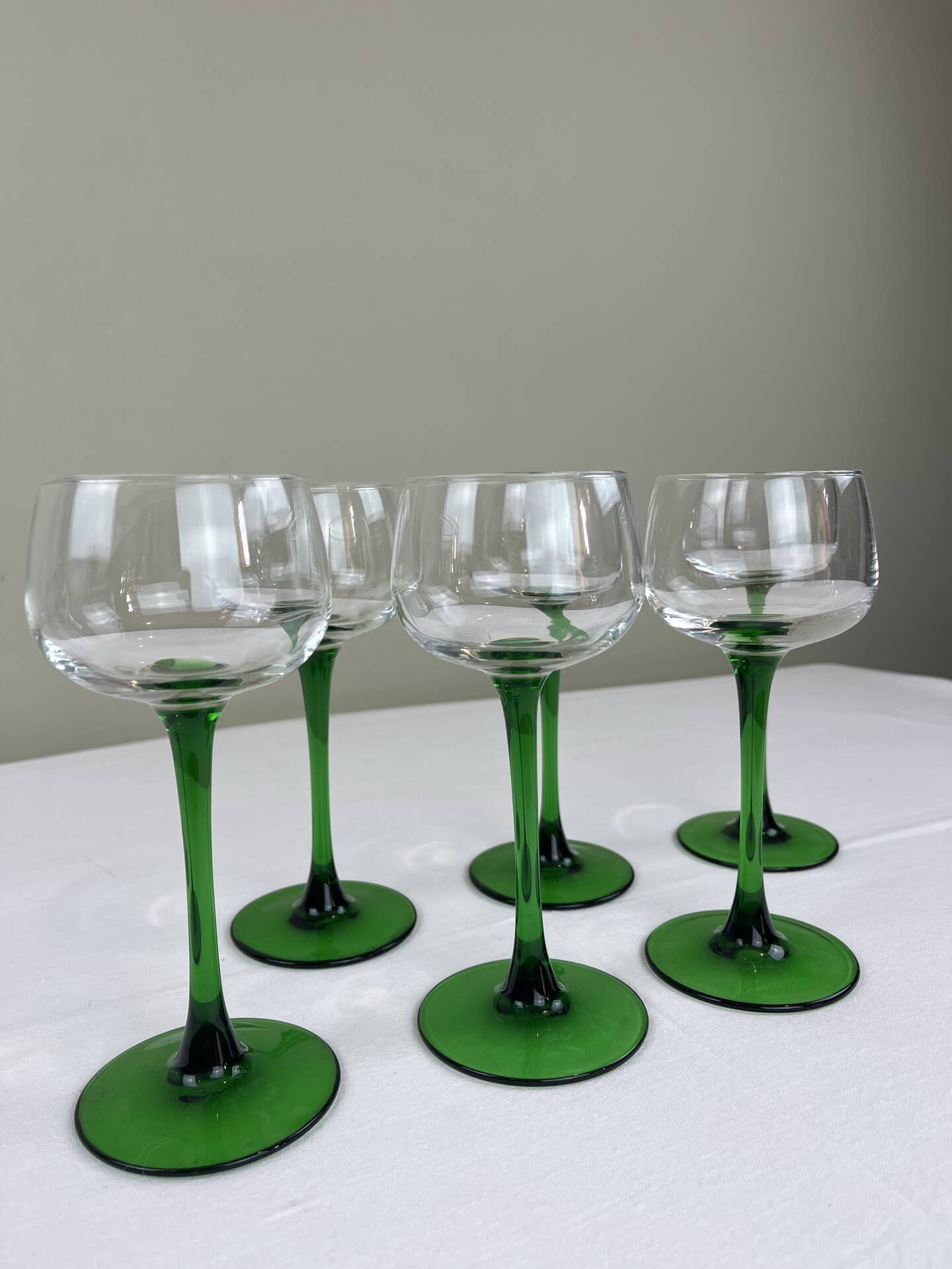 6 verres à pied vert Luminarc 