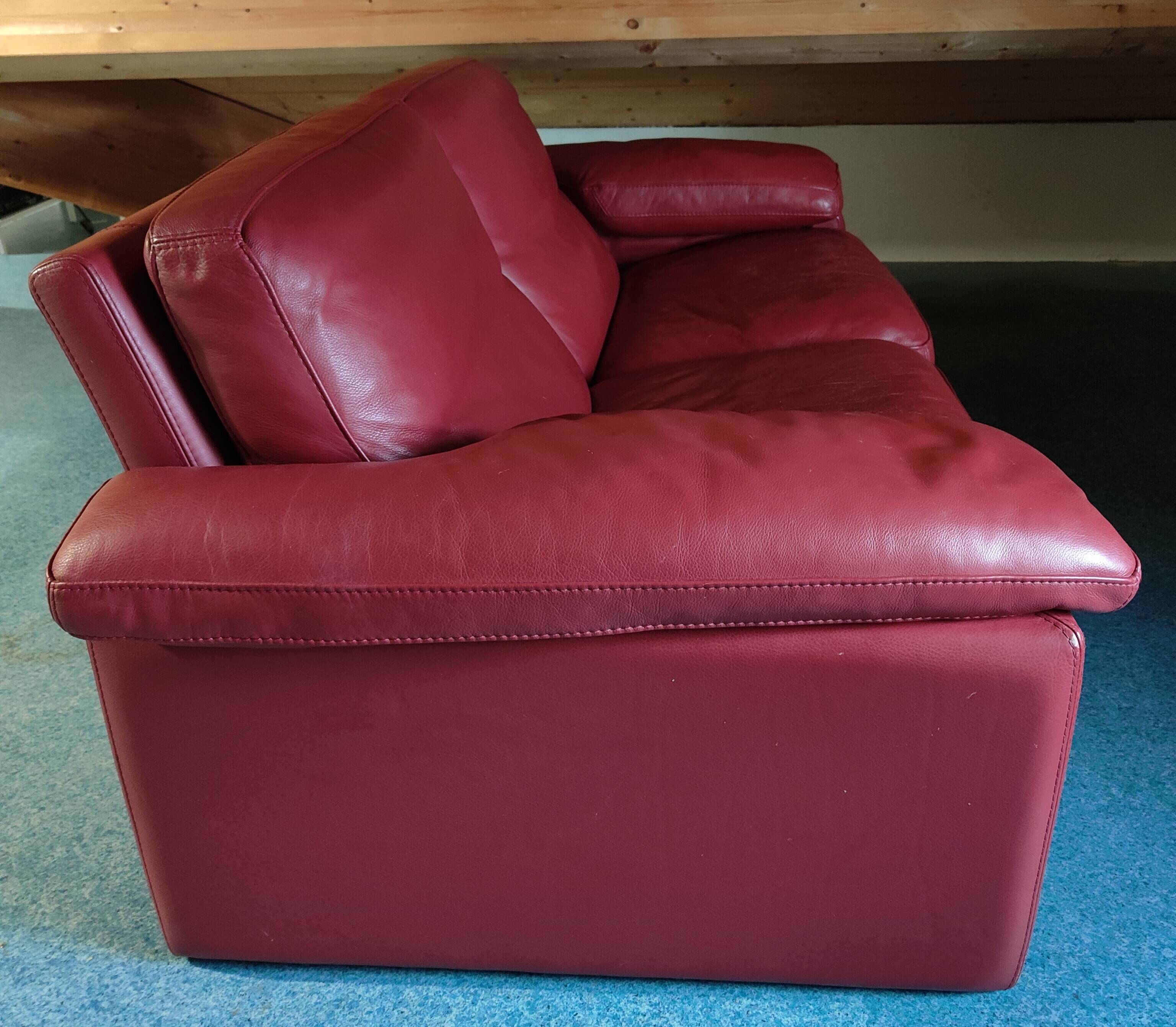 Duvivier leather two-seater sofa