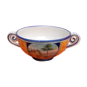 Italian ceramic Maioliche Deruta Broth ecuelle / Serving bowl two handles