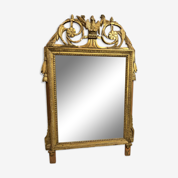 Miroir néoclassique au mercure d'époque Louis XVI décor aigle