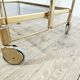 Mid-Century Folding Bar Cart – Brass and Ribbed Plexiglass – 1960s