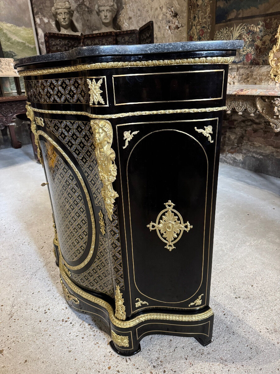 Boulle marquetry support furniture "net" from the Napoleonic III period