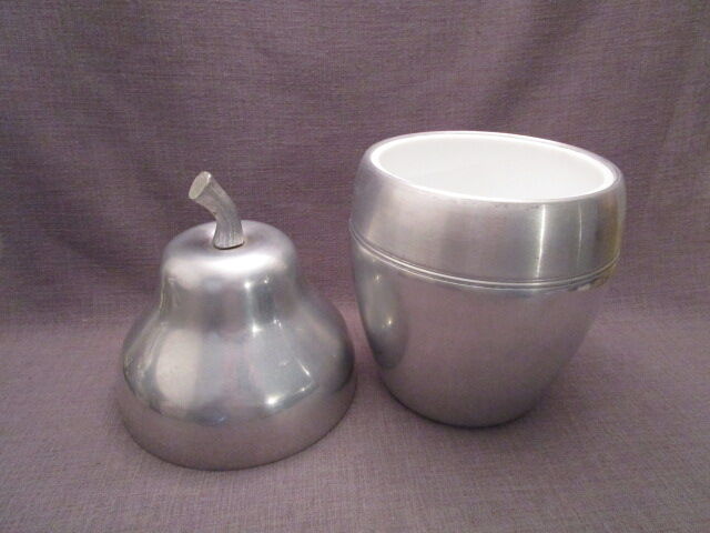 Vintage ice bucket pear aluminium 70
