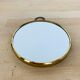 Miroir barbier rond cerclage laiton doré
