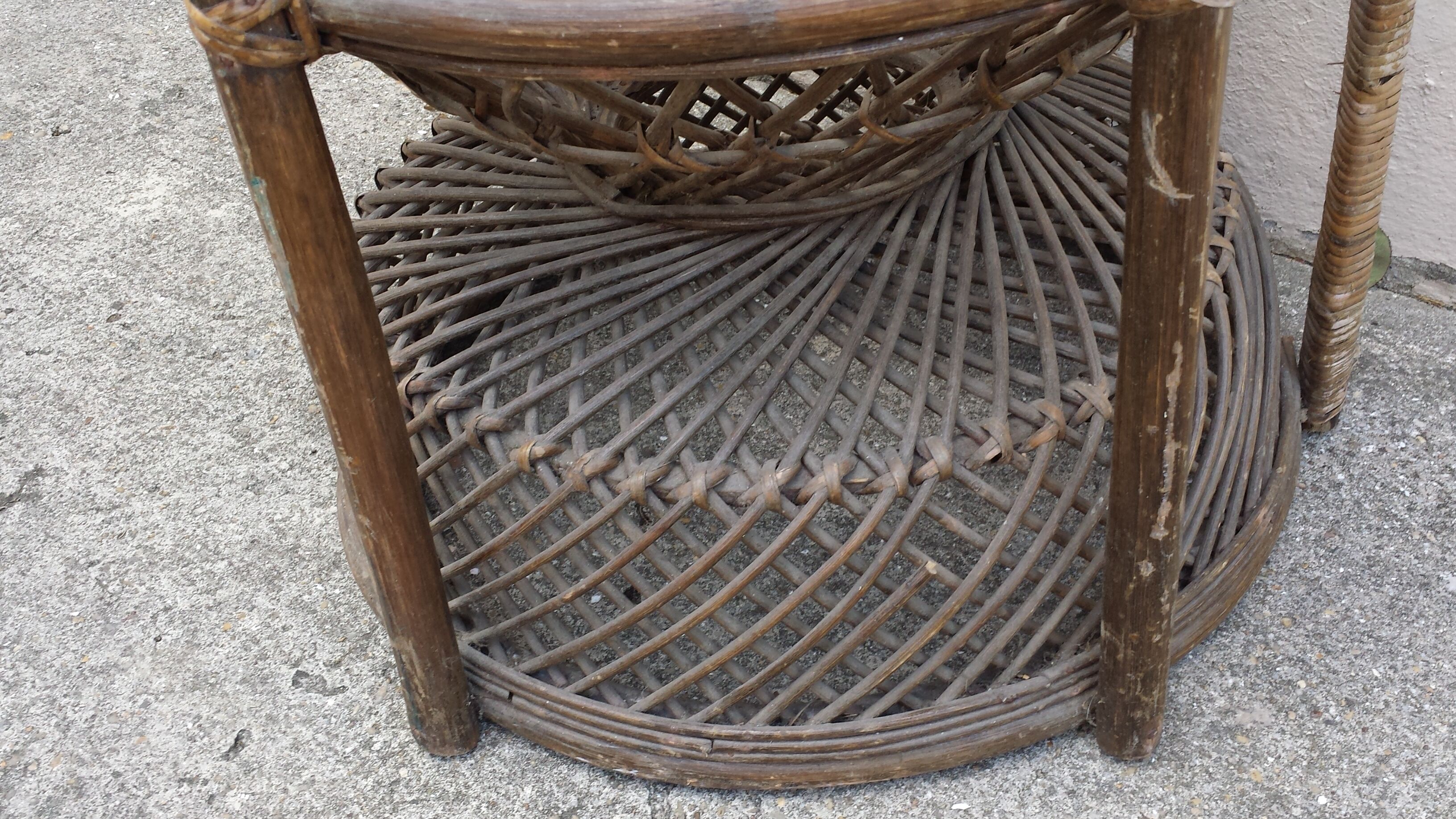 Rattan armchair