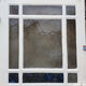Old glass door, cathedral glass, wood, vintage