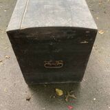 Malle de voyage en bois, ancienne L.75 x P.44 x H.54