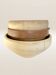 Set of 3 antique glazed stoneware bowls.