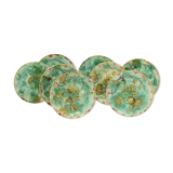 Series of 8 plates made of sarreguemines earthenware