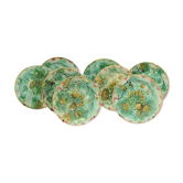 Series of 8 plates made of sarreguemines earthenware