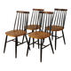 Série de 4 chaises vintage en bois, 1960