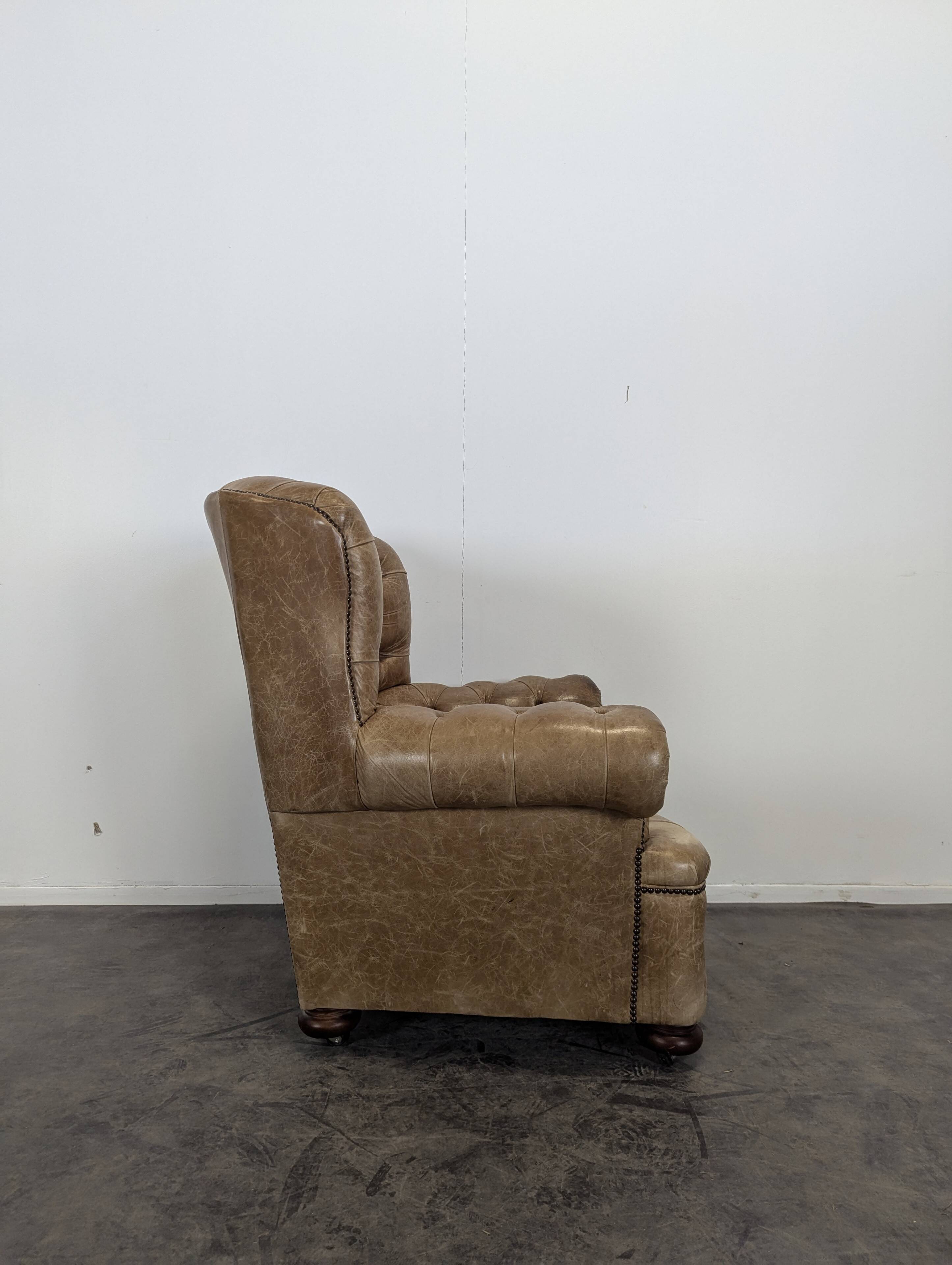 Windsor leather armchair