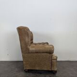 Windsor leather armchair