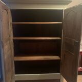 Armoire ancienne en chêne et cérusée