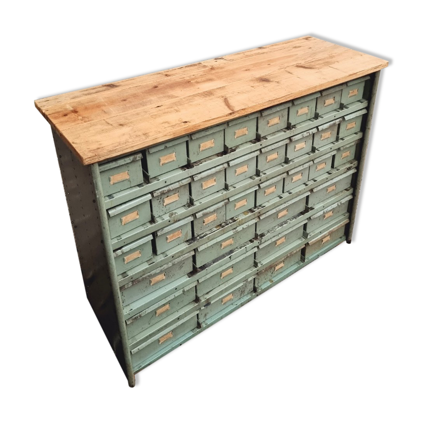 Commode industrielle vert olive