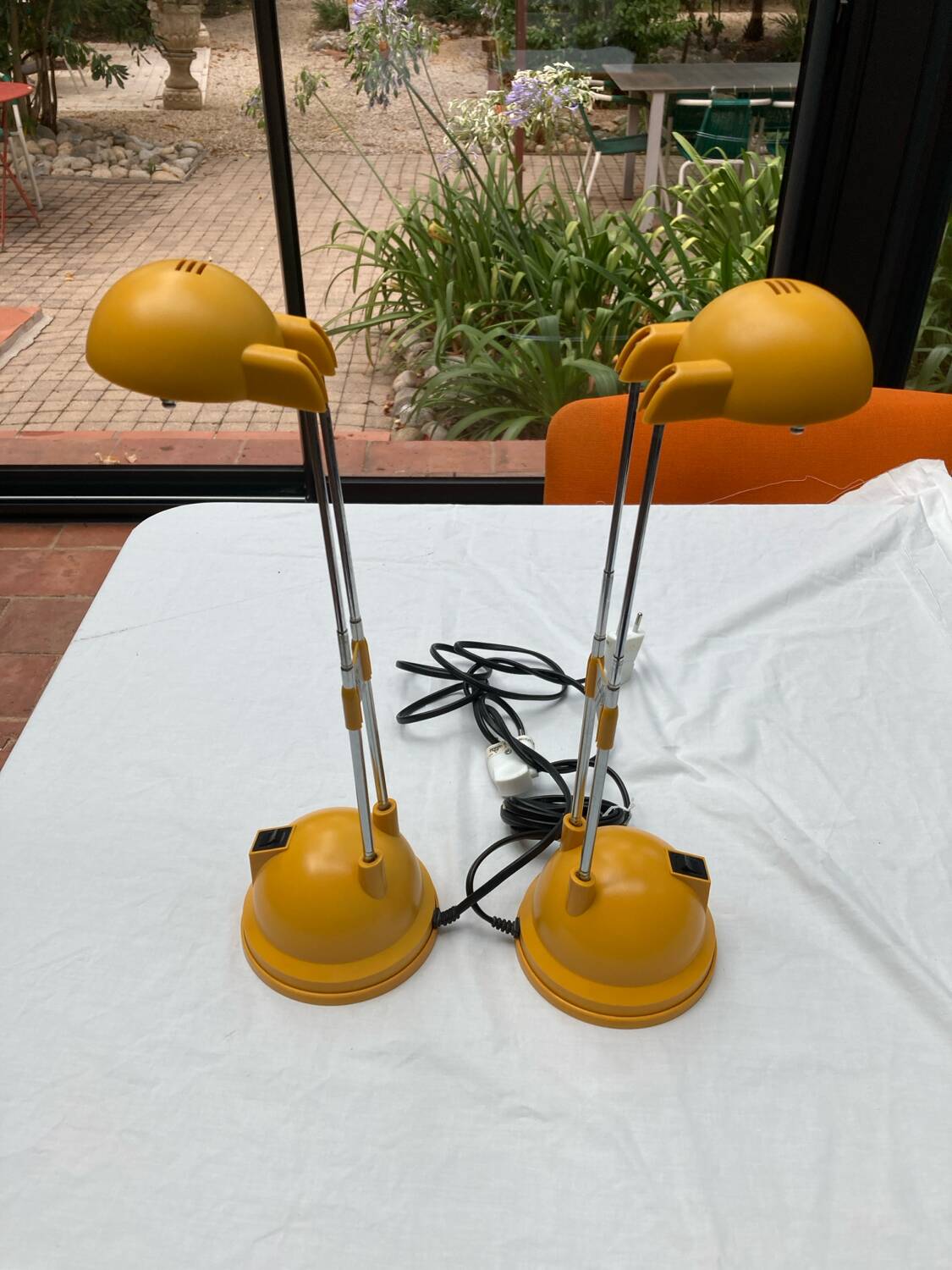 Lot 2 telescopic desk or bedside lamp, IKEA, 1990