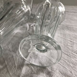 6 Vintage Italy Fidenza Glass Ice Cream Cups