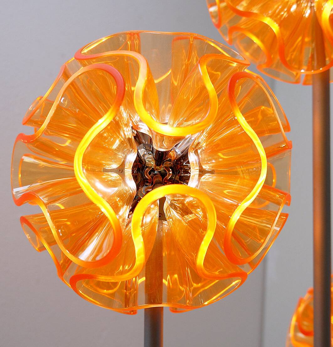 Orange "Coral Ball" floor lamp - QisDesign