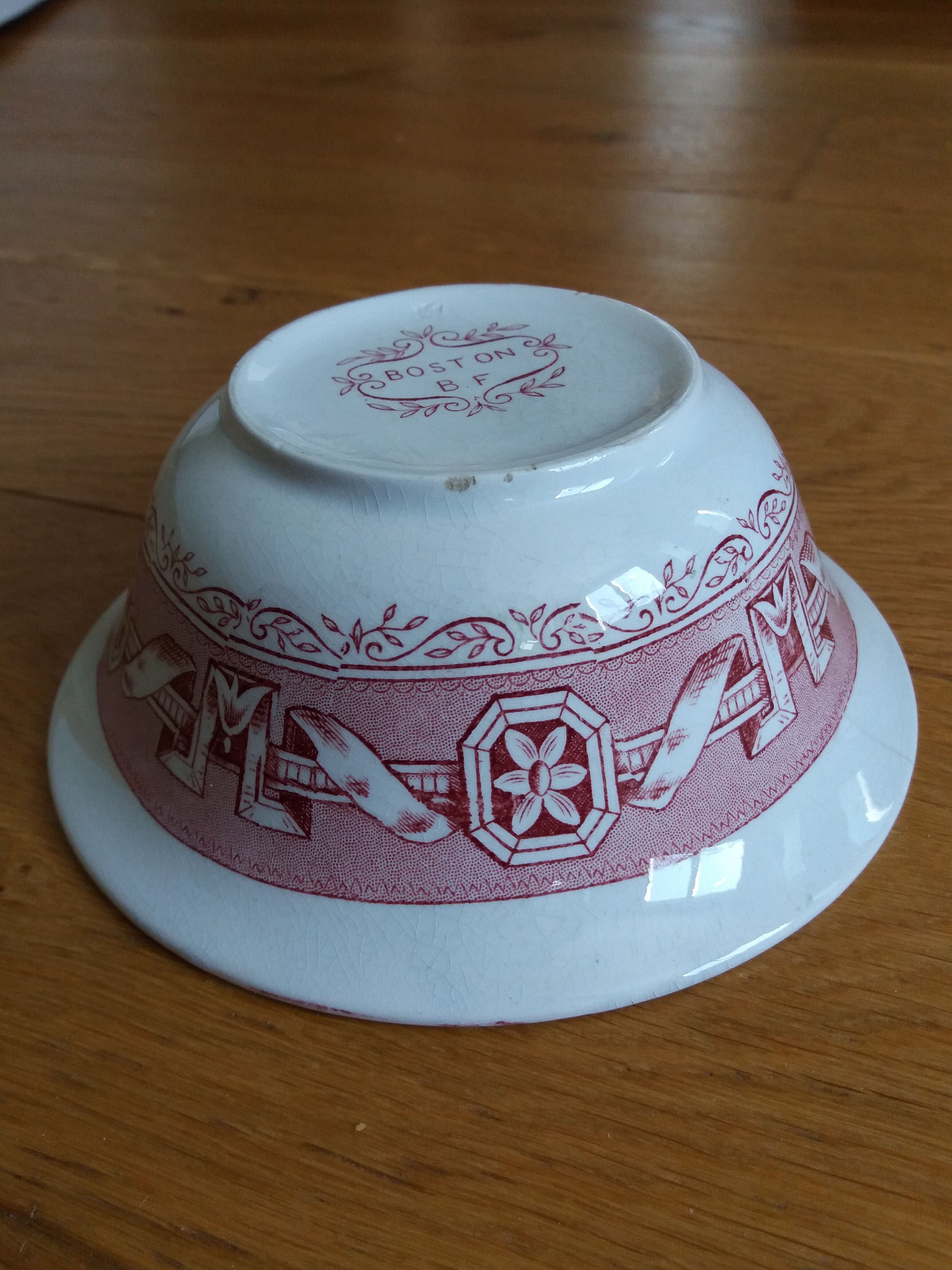 Bol coupelle Boch Frères Boston 1900