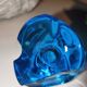 "Eole" candlestick in Saint-Louis crystal – Azure Blue