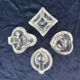 4 Daum crystal ashtrays playing cards