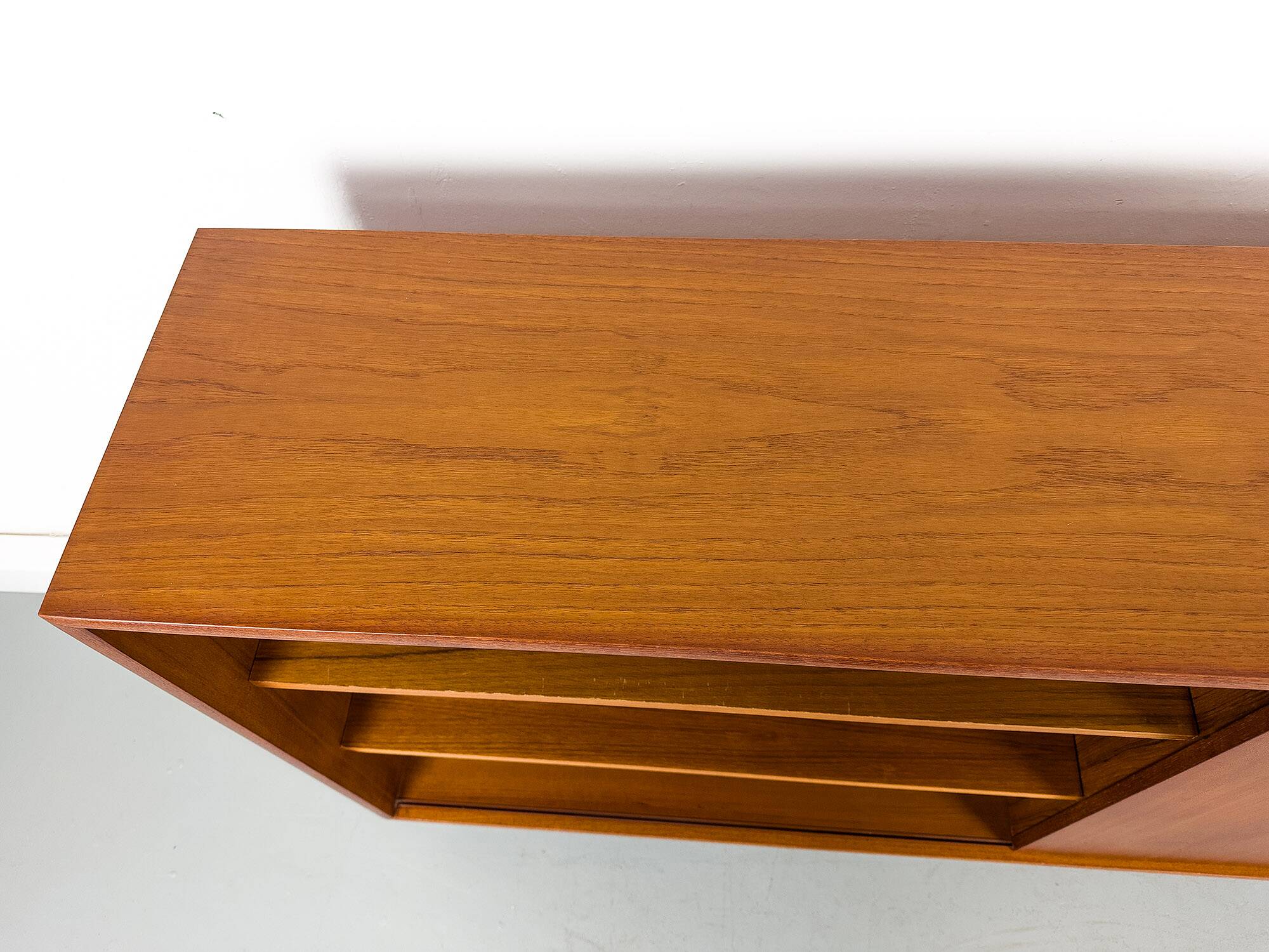 Teak Bookcase with One Sliding Door from Wk Möbel, 1960s