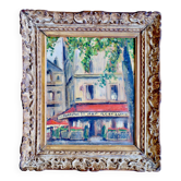 Le Mommaton, oil on canvas, urban landscape in a Montparnasse setting