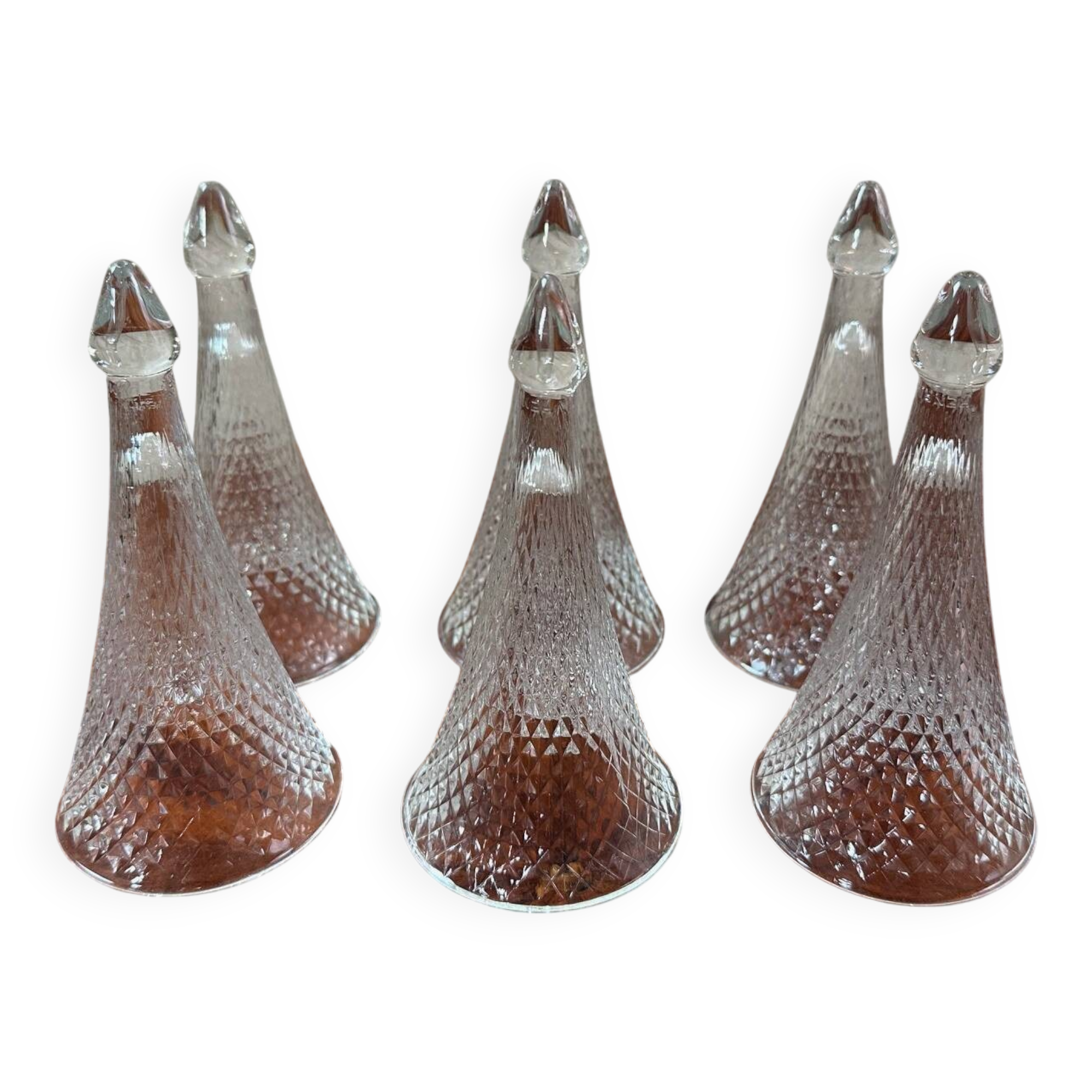 6 stemless champagne flutes