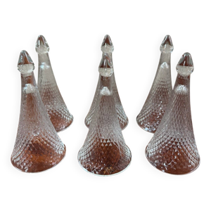 6 flutes à champagne - pied