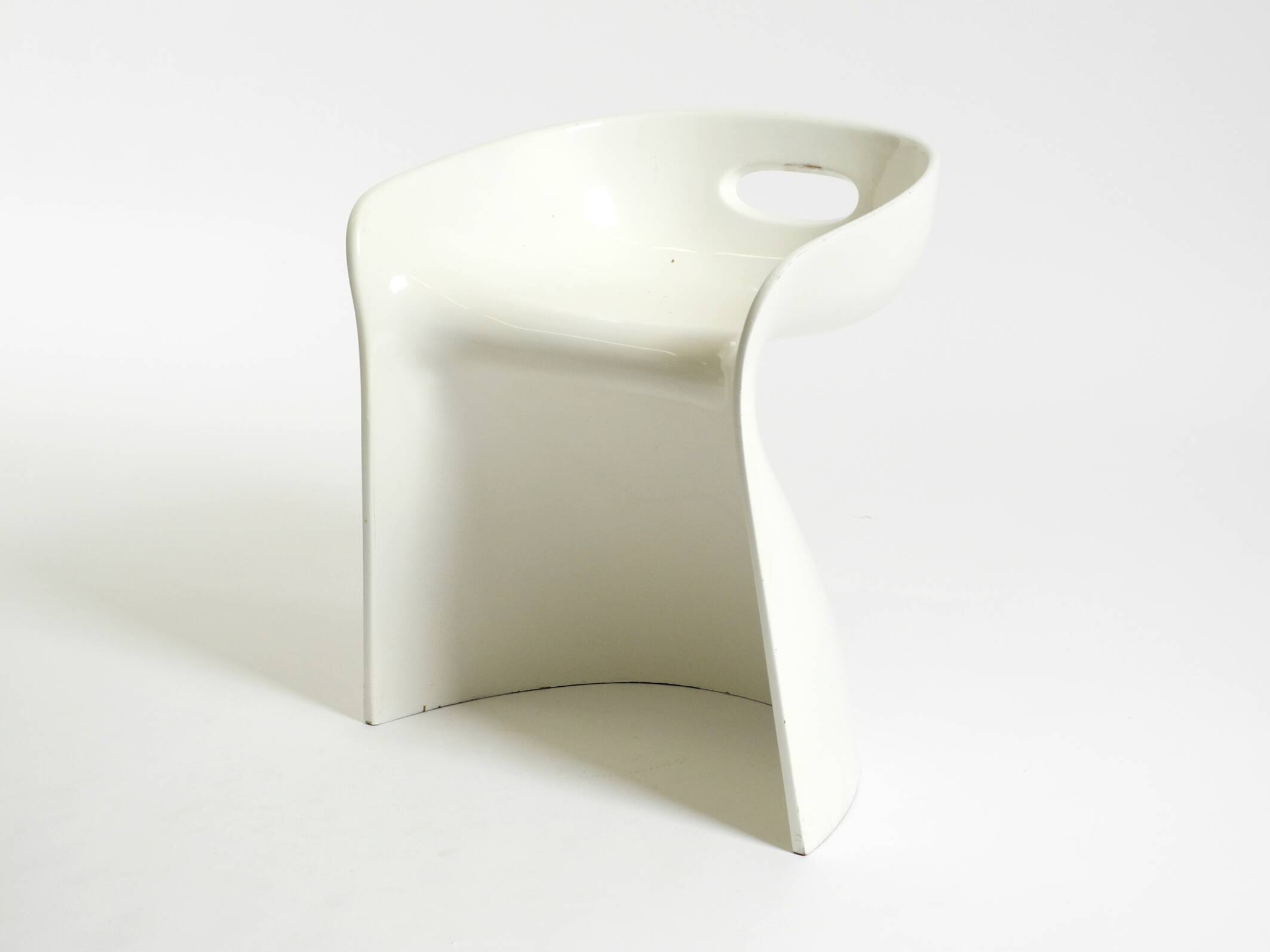 White stool by Winfried Staeb from the 1970s for the Form + Life Collection