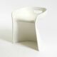 White stool by Winfried Staeb from the 1970s for the Form + Life Collection